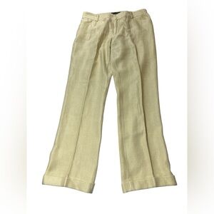 RALPH LAUREN BLACK LABEL 100% Linen Herringbone Trousers - Made in USA - Sz 8
